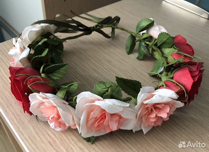 Венок на нолову и ободок из фоамирана