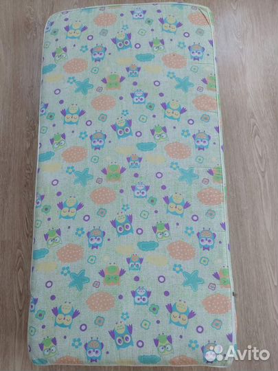 Детская кровать+ортопедический матрас+бортики+ чех