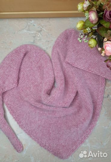 Шапка Косынка комплект из ангоры