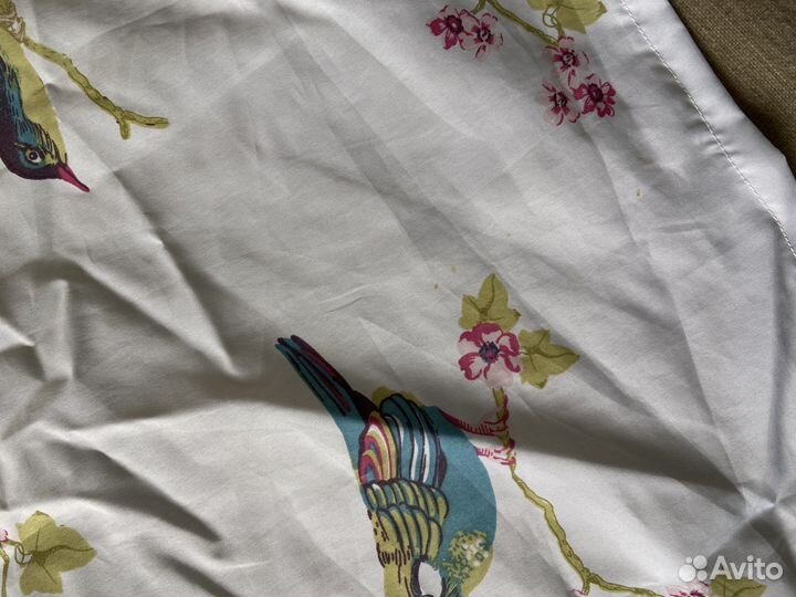 Занавеска шторка с птицами hm