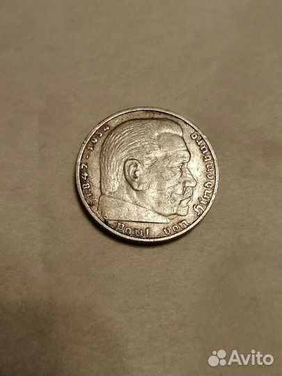 Серебро 5 марок 1936 года