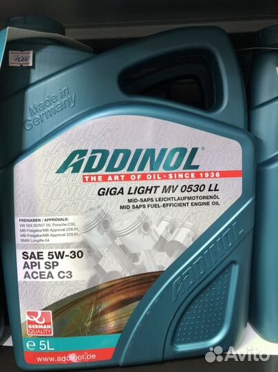 Масло Addinol Giga Light MV 5W-30 (5л.)