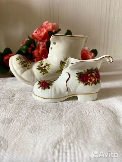 Фарфоровый ботиночек, Англия, винтаж