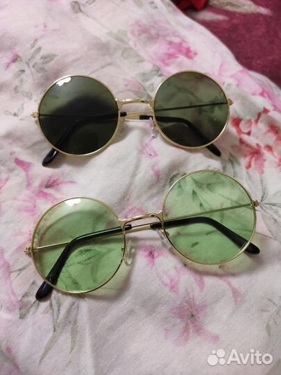 Солнцезащитные очки круглые, облачка