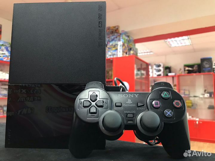PS 2 Slim (Прошитая PlayStation 2 ) + Гарантия