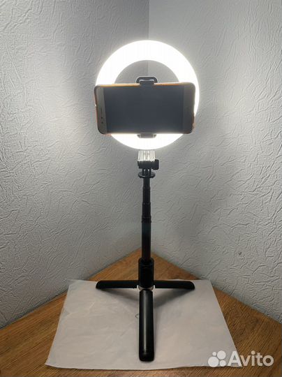 Штатив монопод Q07 с кольцевой LED лампой
