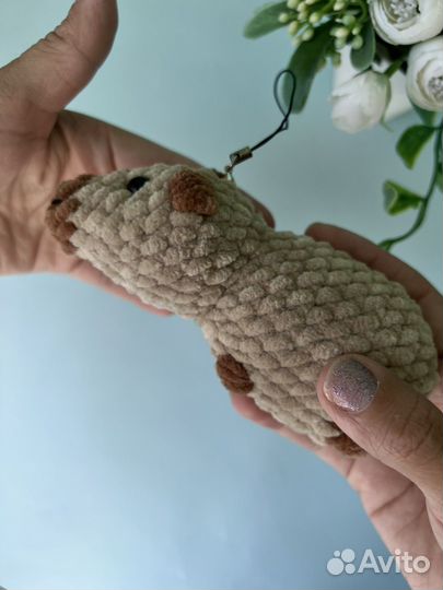 Вязаные брелки плюшевые ручная работа к