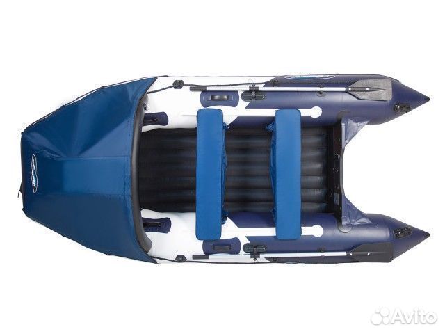 Лодка пвх Gladiator E350 PRO бело/темно-синий
