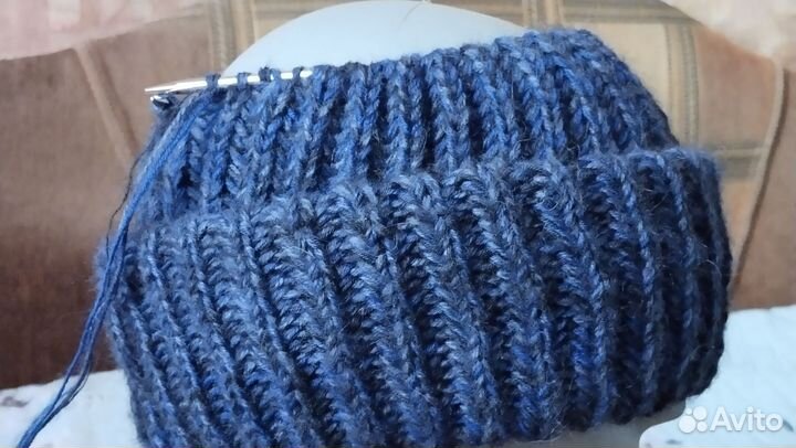 Теплая зимняя мужская шапка