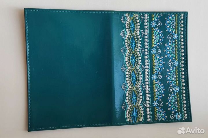 Обложка на паспорт натуральная кожа ручная роспись