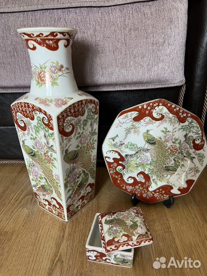 Ваза шкатулка тарелка набор япония