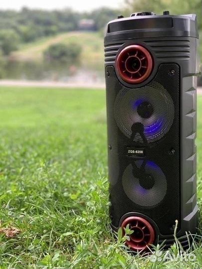 Портативная колонка большая с микрофоном