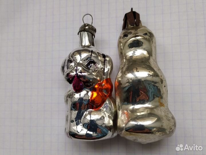 Елочные игрушки СССР звери, животные