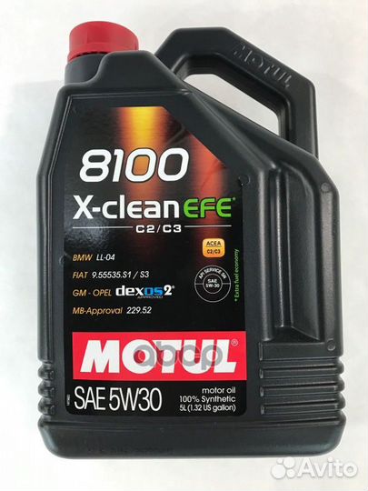 Масло моторное motul 8100 X-clean EFE 5W30 5Л 1