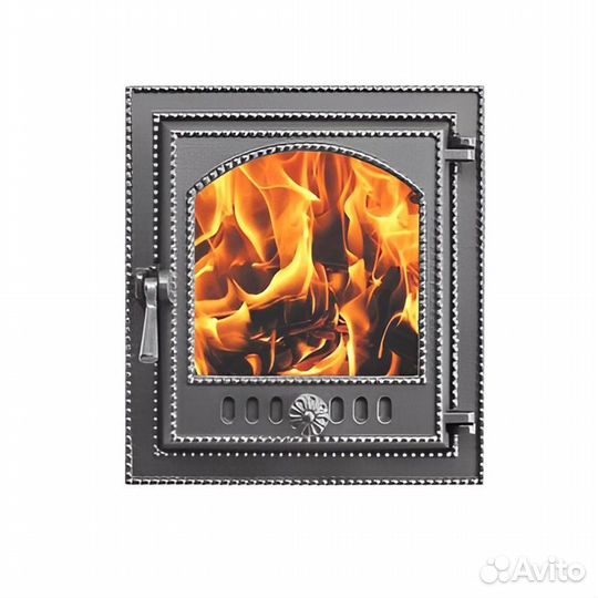 Дверь для Камина каминная 210 (Антрацит) везувий