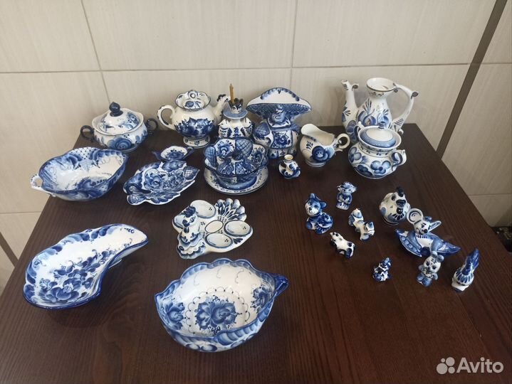 Фарфоровая посуда гжель