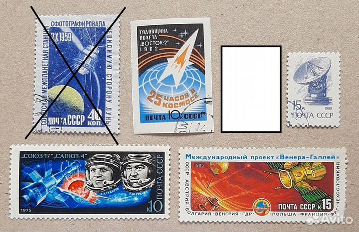 Космос на марках СССР и России