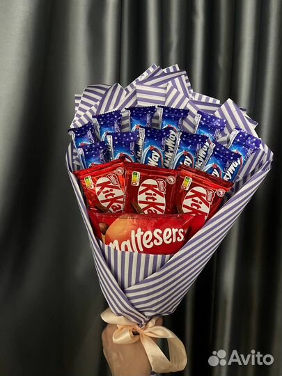 Сладкий букет из конфет