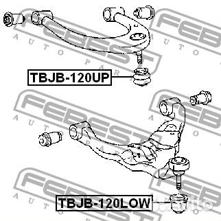 Пыльник шаровой опоры toyota land cruiser prado 120 2002-2009 tbjb-120LOW