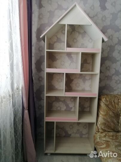 Детский стеллаж домик