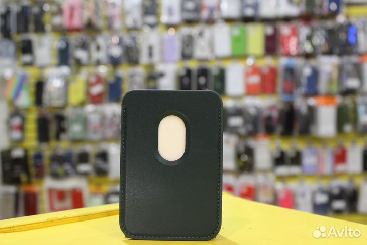 Чехол Apple Leather Wallet с MagSafe (Black)