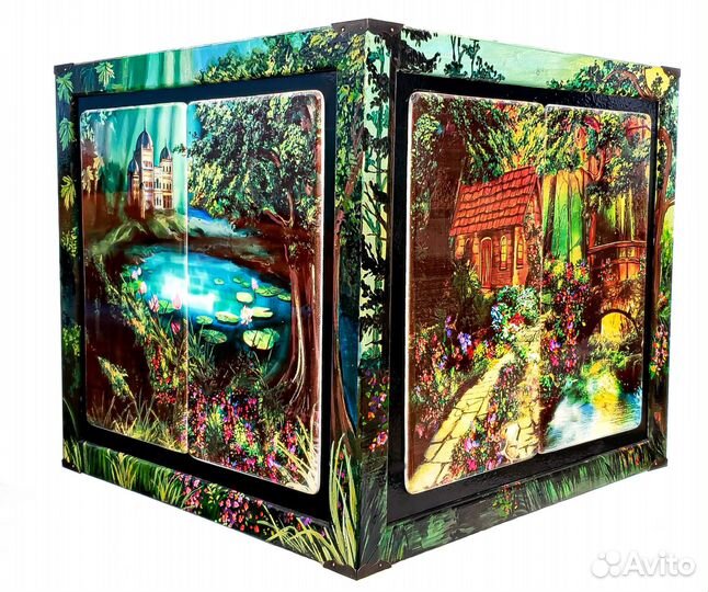 Художественный домик для собак мелких пород, кошек