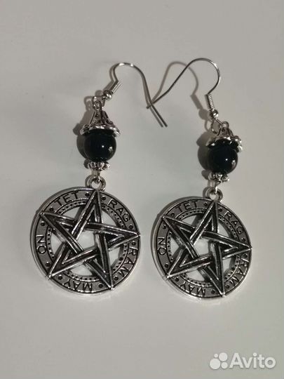 Винтажные серьги в стили эзотерики