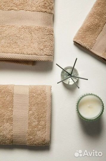 Набор махровых полотенец, 3шт хлопок, разные цвета