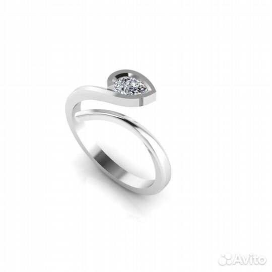 Кольцо с бриллиантом ‘’Маркиз’’