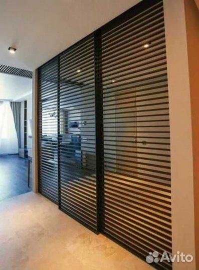 Раздвижные реечные перегородки