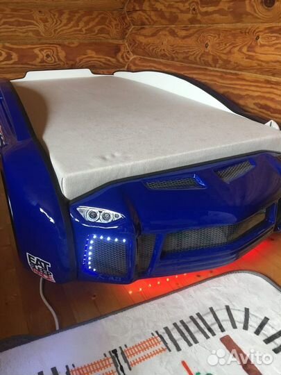 Кровать машинка Ламба Next синяя 2