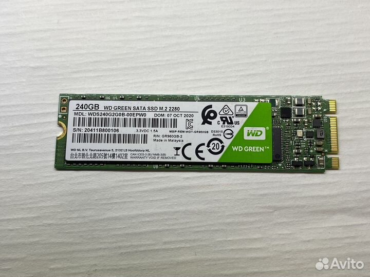 SSD m2 SATA WD Green 240GB