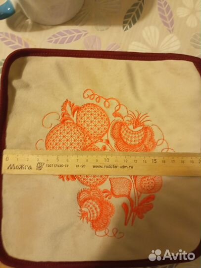 Прихватки Бережки велюр с вышивкой