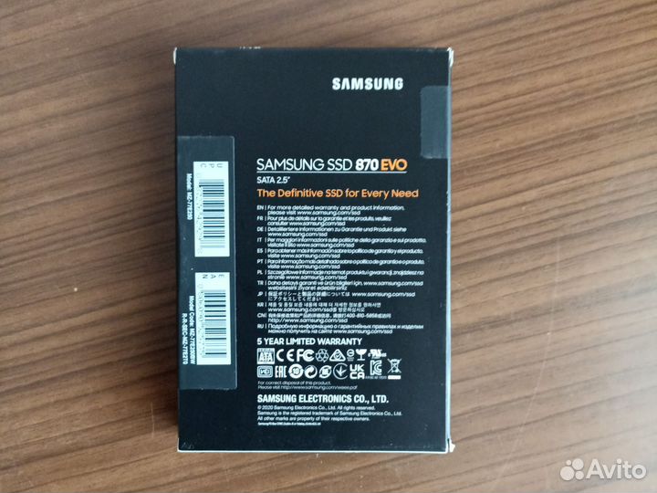 Ssd samsung 870 evo 250gb