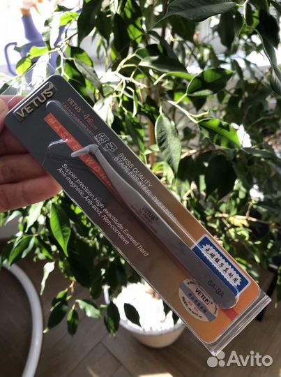 Пинцет Vetus для наращивания ресниц