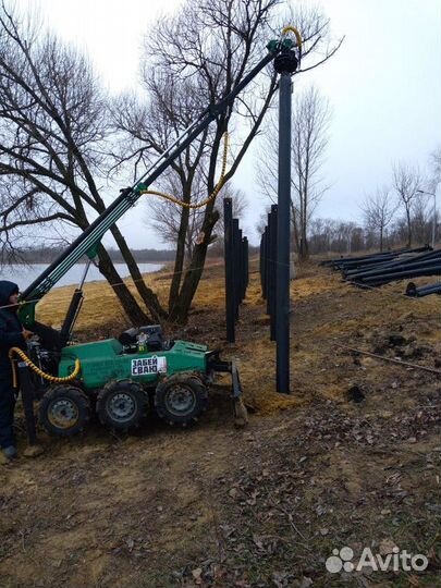 Фундамент на винтовых сваях / Монтаж фундамента