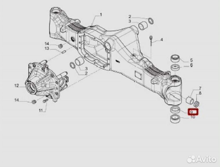 Сальник цапфы нижней Carraro