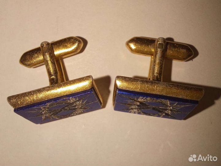 Запонки синие СССР