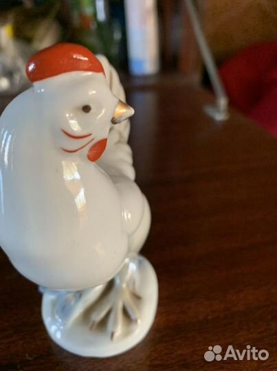 Гжель СССР 50 годы статуэтка курочка