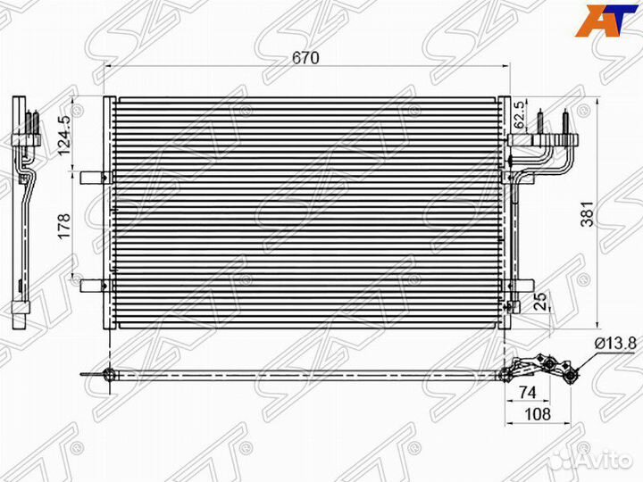 Радиатор кондиционера форд фокус 2 №7