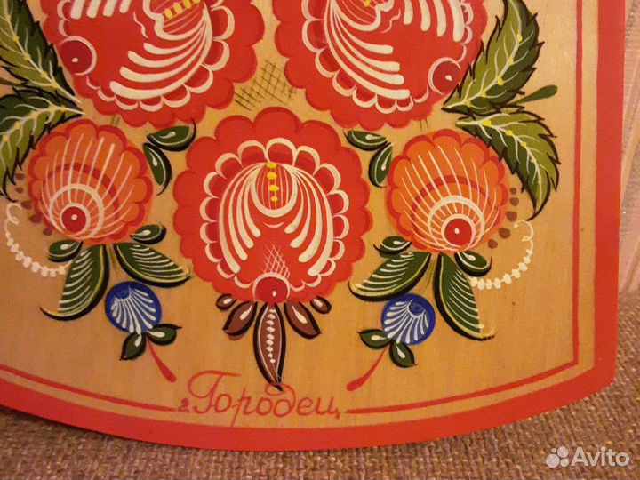 Доска кухонная Городецкая роспись СССР