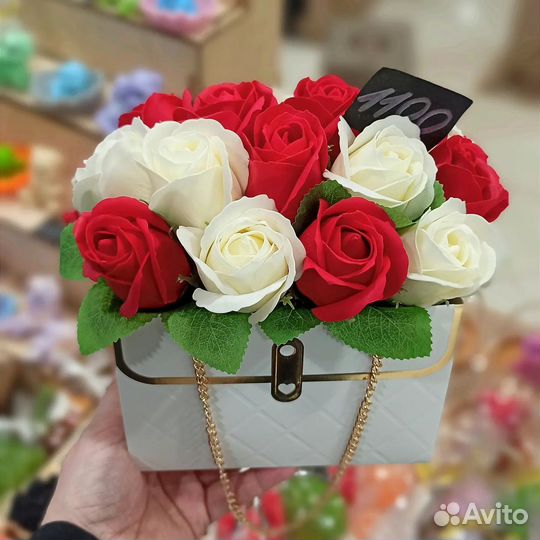 Букеты из мыла, подарок на 8 марта, тюльпаны