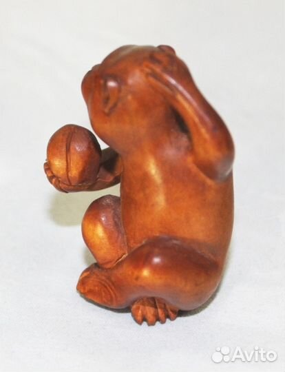 Статуэтка Обезьяна - Нэцкэ из Дерева Самшит ru*87