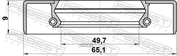 Сальник ступицы колеса зад прав лев Febest