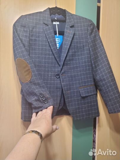 Пиджак школьный для мальчика 134