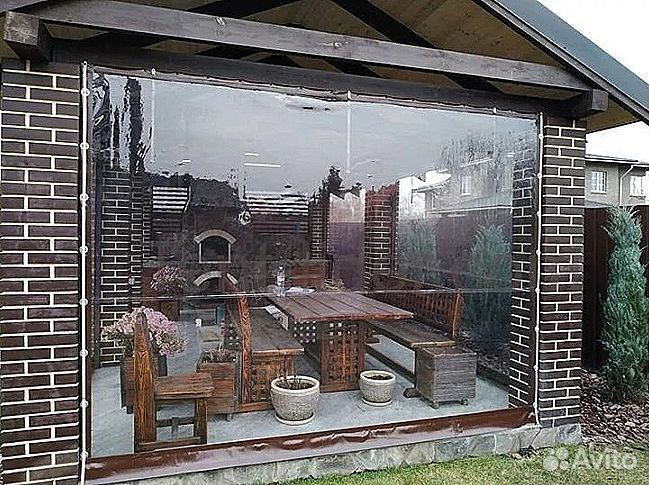 Мягкие окна для беседки, террасы, веранды под ключ