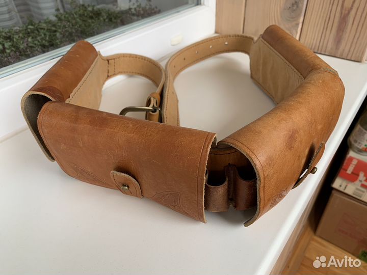 Патронташ на пояс Holster нат. кожа