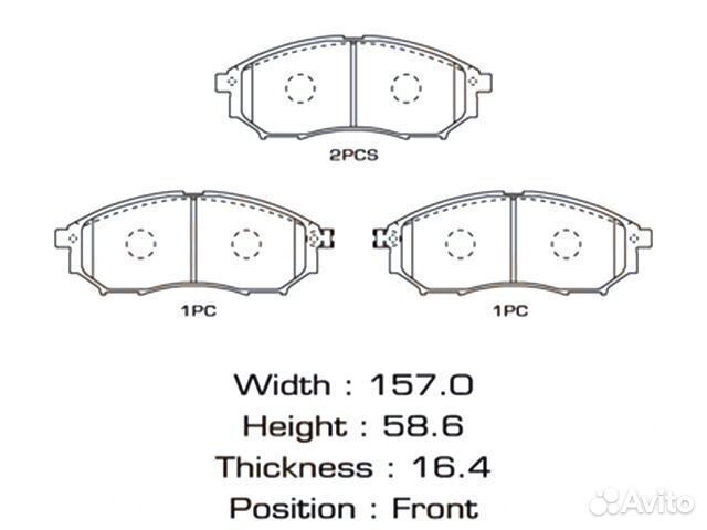 Колодки дисковые передние infiniti m35/m45 06-07/f