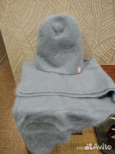 Шапка и шарф женский