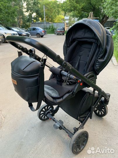 Коляска anex cross 3 в 1 кожа